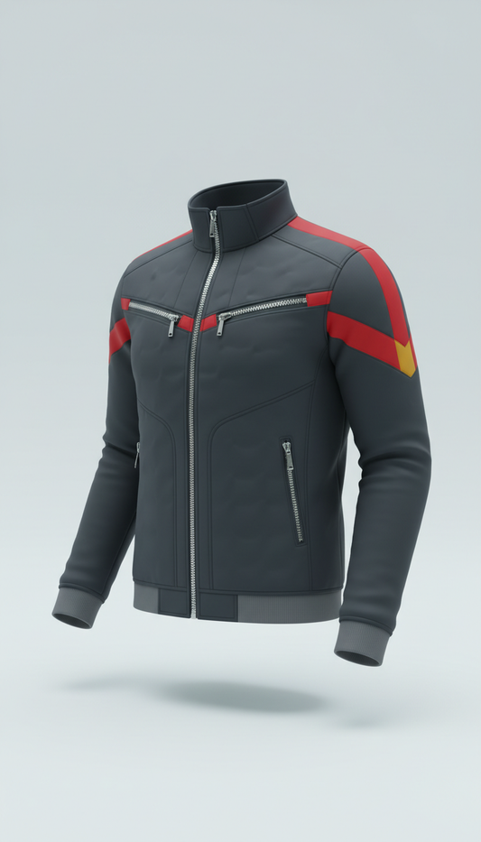 Performance Jacket with Metallic Zipper