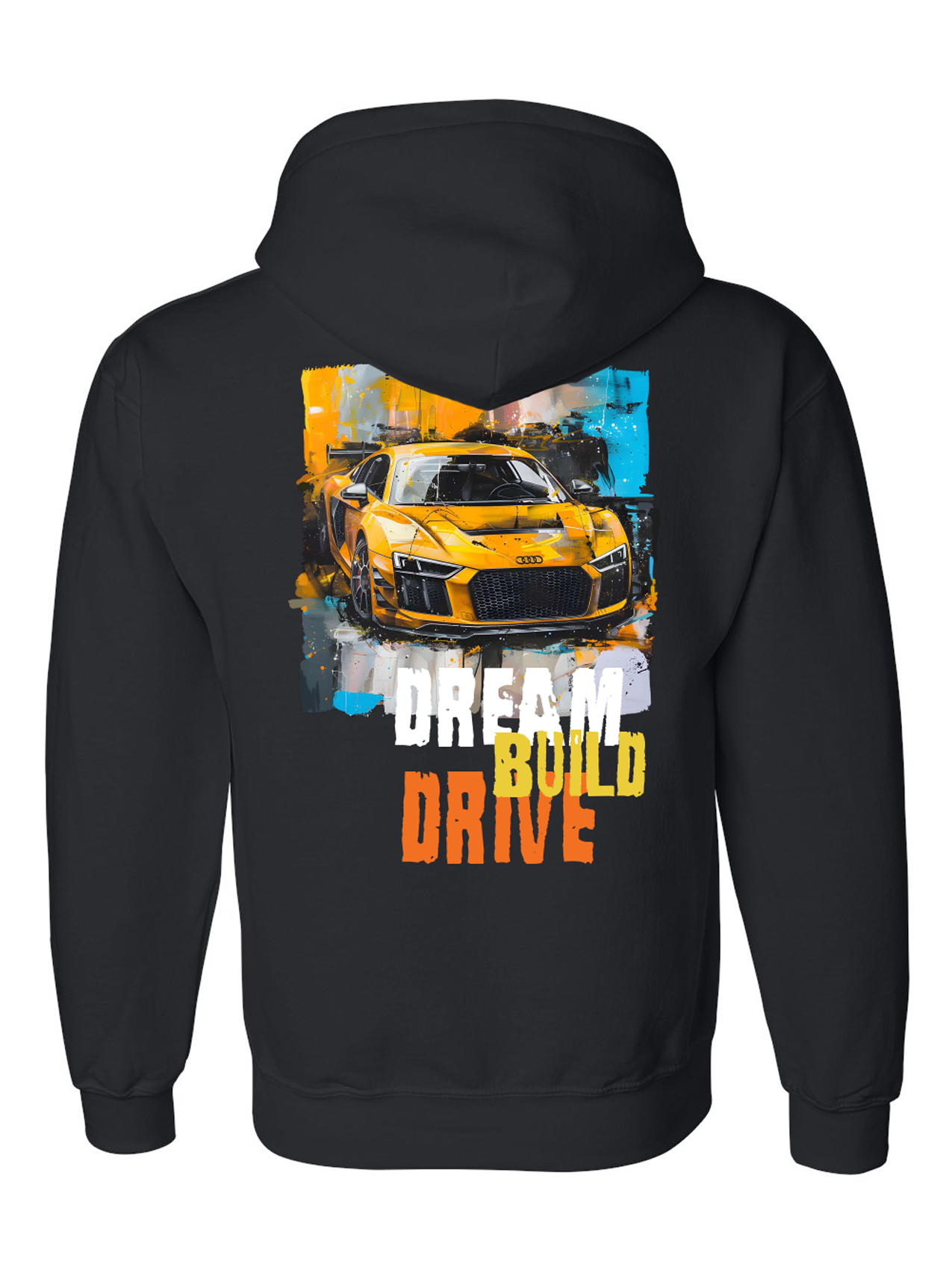 Audi R8 Abstract Yellow Hoodie