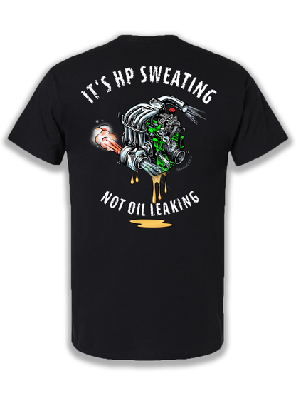 GarageZen mazda rotary 13b 20b 2 rotor 3 rotor hp sweating no oil leaking engine t-shirt for car automotive racing enthusiasts